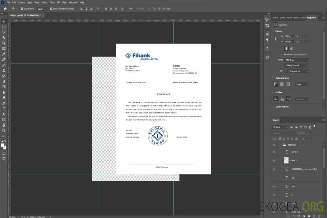 Guinée , Fibank , reference template Guinée , Fibank , reference template